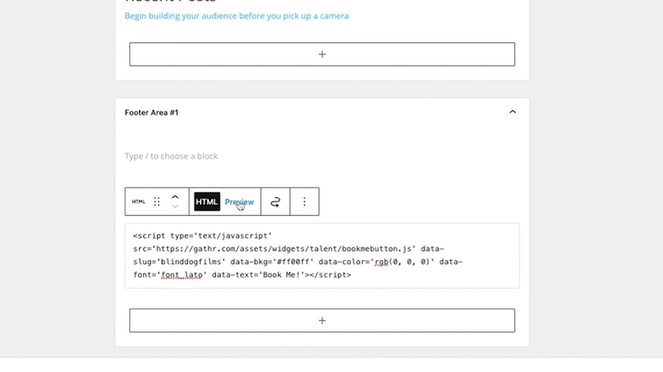 3. Code to website to form-high