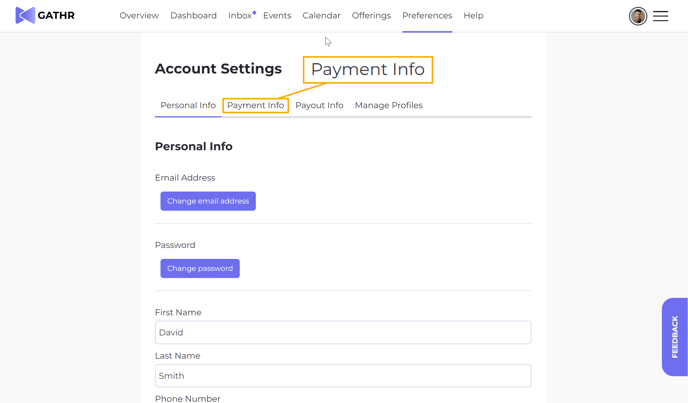 Payment Info